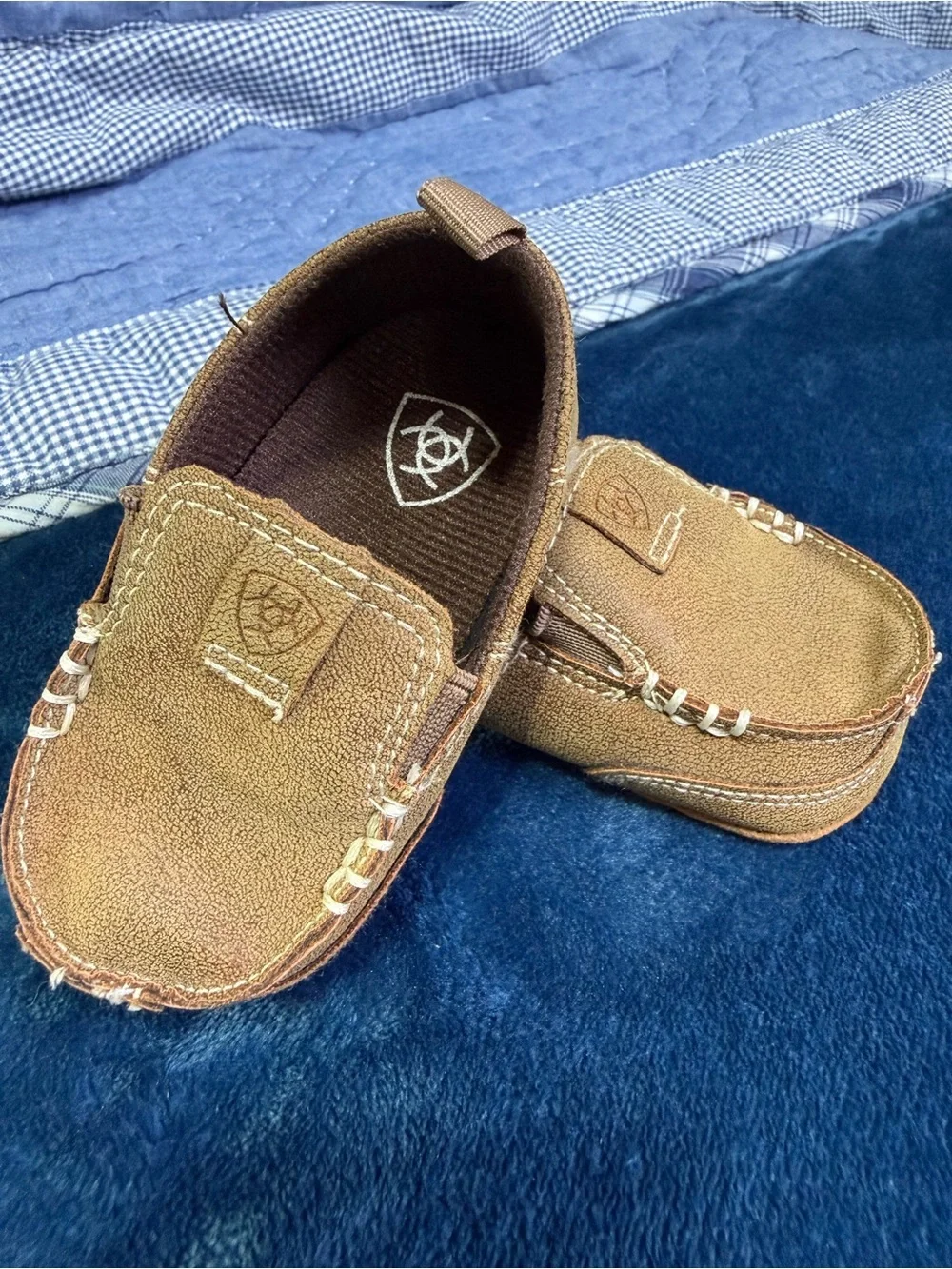 Ariat Tan Kids Moccasin Slip-On Shoes